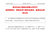 海油工程公司關于選舉董事長、董事會專門委員會委員、監(jiān)事會主席的公告